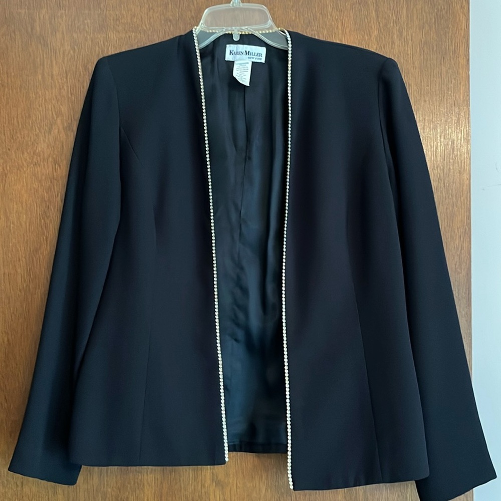 Black Dressy Jacket with Rhinestone trim